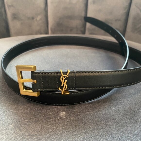 YSL Monogram Leather Belt - Picture 2 of 6